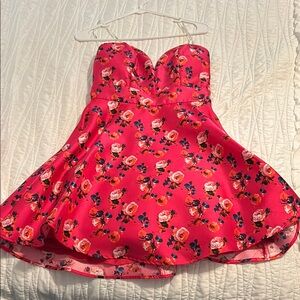 B Darlin Pink Fit and Flare Sweetheart Dress for Prom